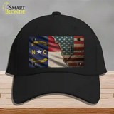 North Carolina/American Flag Novelty License Plate Hat Cotton / Black