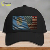 Oklahoma/American Flag Novelty License Plate Hat Cotton / Black