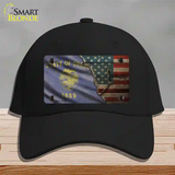 Oregon/American Flag Novelty License Plate Hat Cotton / Black