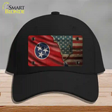 Tennessee/American Flag Novelty License Plate Hat Cotton / Black