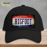 Bigfoot Idaho Novelty License Plate Hat Cotton / Black