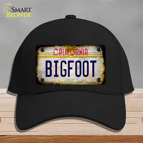 Bigfoot California Novelty License Plate Hat Cotton / Black