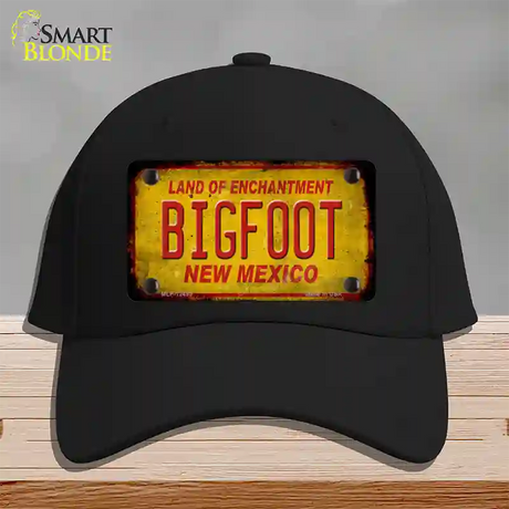 Bigfoot New Mexico Novelty License Plate Hat Cotton / Black