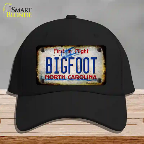 Bigfoot North Carolina Novelty License Plate Hat Tag Cotton / Black