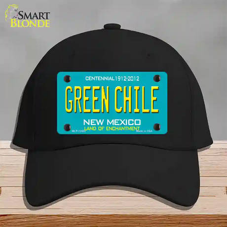 Green Chile New Mexico Green Novelty License Plate Hat Cotton / Black