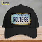 Route 66 Kansas Rusty Novelty License Plate Hat Cotton / Black