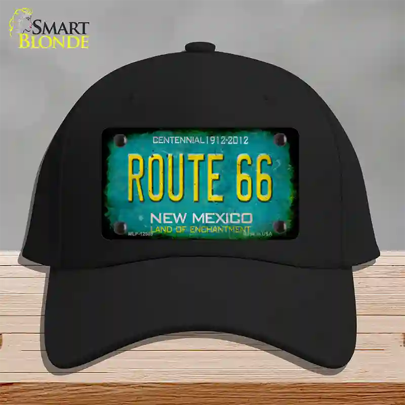 Route 66 New Mexico Rusty Novelty License Plate Hat Cotton / Black