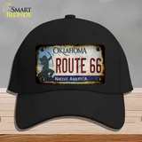 Route 66 Oklahoma Rusty Novelty License Plate Hat Cotton / Black