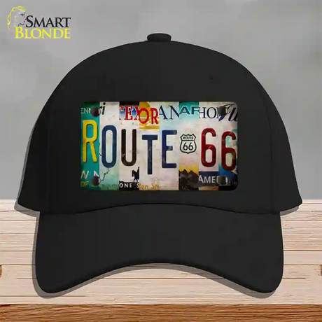 Route 66 Strip Novelty License Plate Hat Cotton / Black