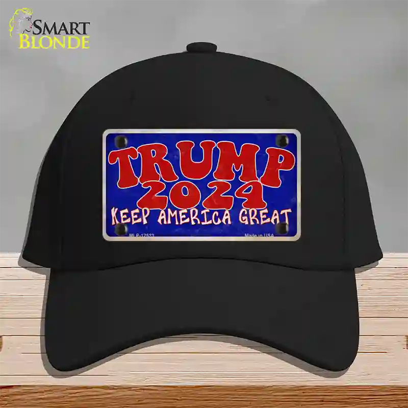 Trump 2024 Keep America Great Novelty License Plate Hat Cotton / Black