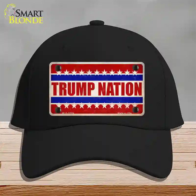 Trump Nation Novelty License Plate Hat Cotton / Black