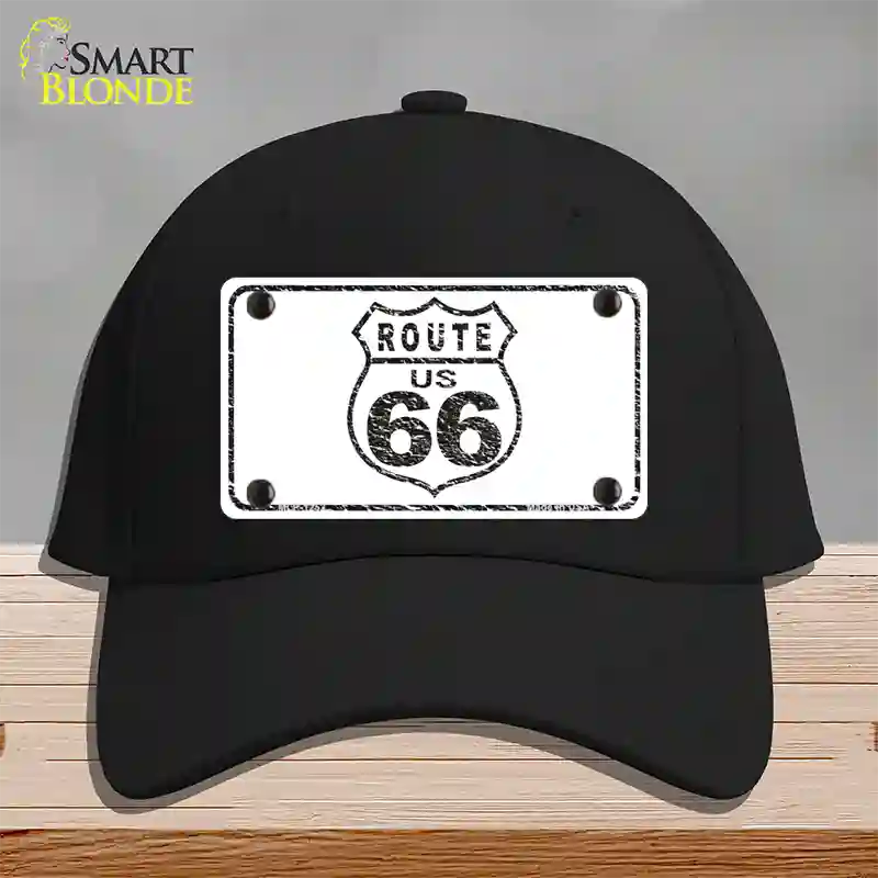 Route 66 Distressed Novelty License Plate Hat Cotton / Black