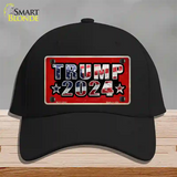 Trump 2024 Flag Novelty License Plate Hat Cotton / Black