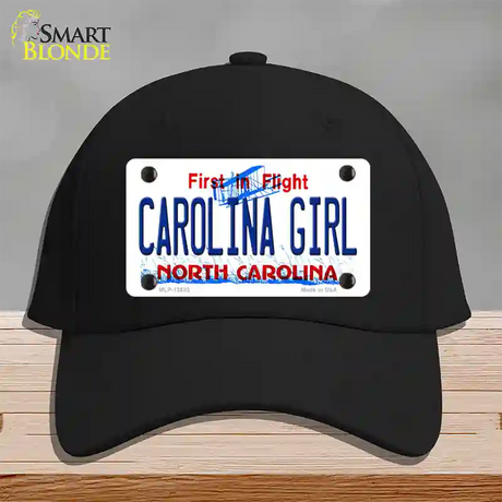 Carolina Girl North Carolina Novelty License Plate Hat Cotton / Black