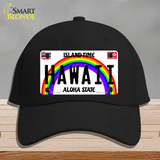 Hawaii Novelty License Plate Hat Cotton / Black