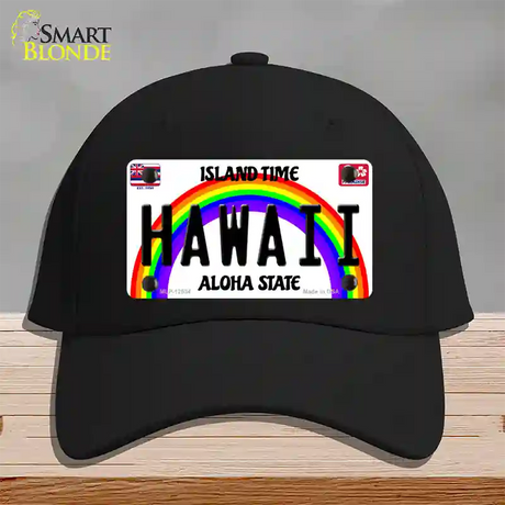 Hawaii Novelty License Plate Hat Cotton / Black