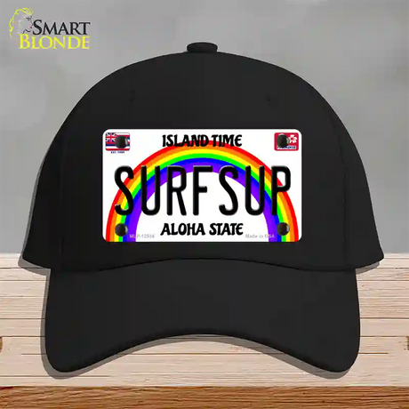 Surfsup Hawaii Novelty License Plate Hat Cotton / Black