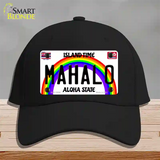 Mahalo Hawaii Novelty License Plate Hat Cotton / Black