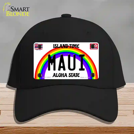 Maui Hawaii Novelty License Plate Hat Cotton / Black