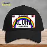 Aloha Hawaii Novelty License Plate Hat Cotton / Black