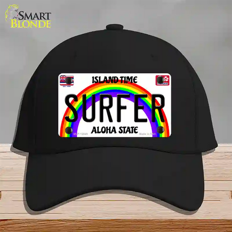 Surfer Hawaii Novelty License Plate Hat Cotton / Black