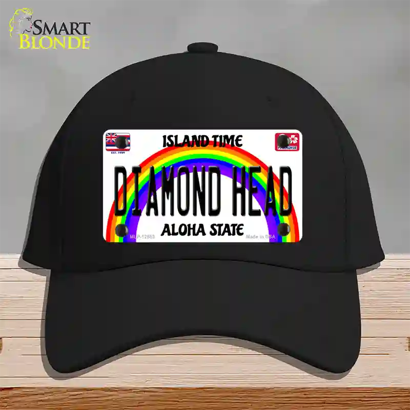 Diamond Head Hawaii Novelty License Plate Hat Cotton / Black