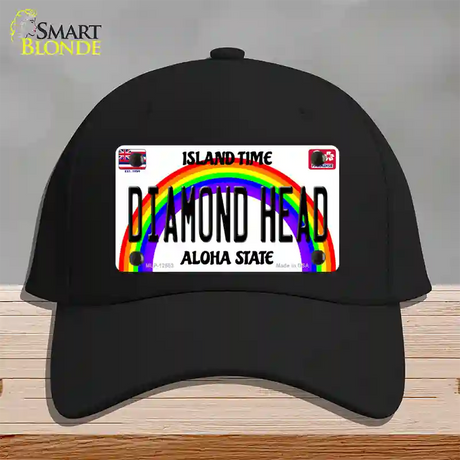 Diamond Head Hawaii Novelty License Plate Hat Cotton / Black