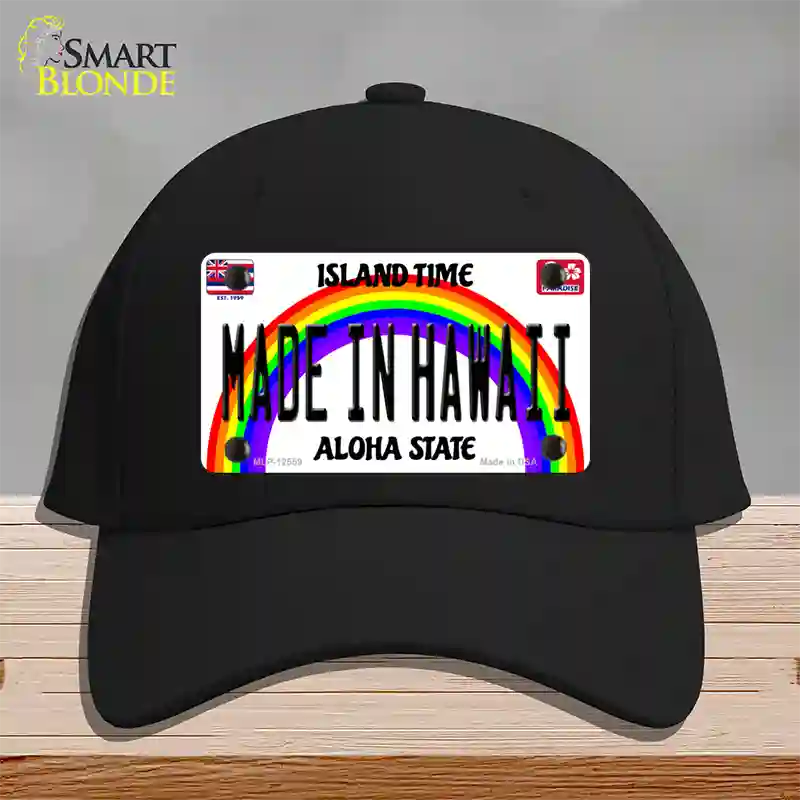 Made In Hawaii Novelty License Plate Hat Cotton / Black