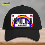 Honolulu Hawaii Novelty License Plate Hat Cotton / Black