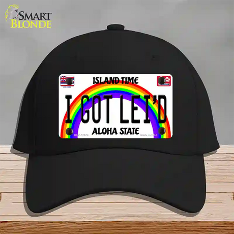 I Got Leid Hawaii Novelty License Plate Hat Cotton / Black