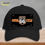 Route 66 Motorcycles Novelty License Plate Hat Cotton / Black