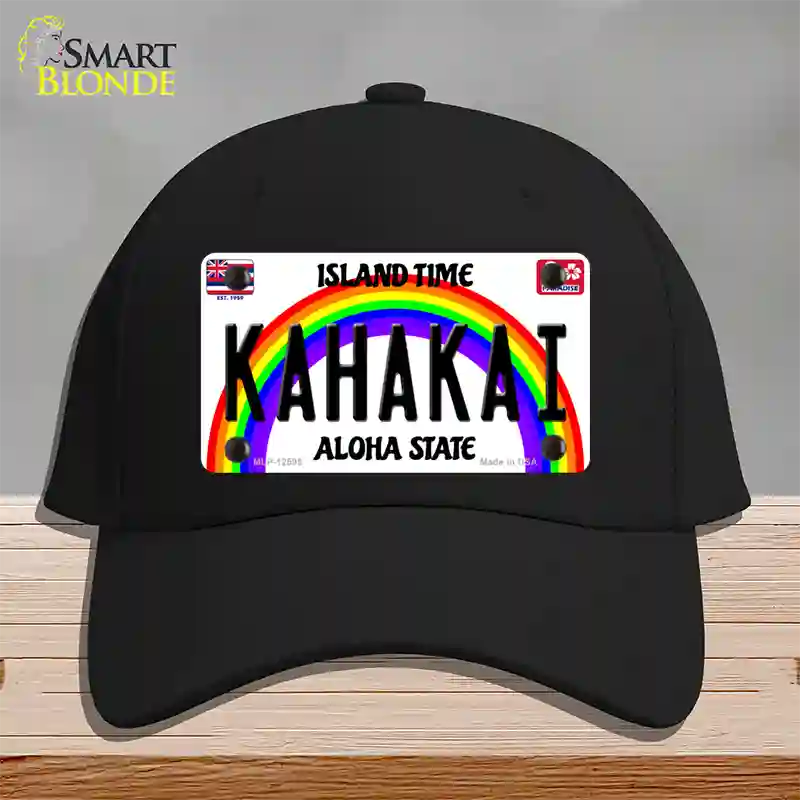 Kahakai Hawaii Novelty License Plate Hat Cotton / Black