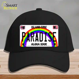 Paradise Hawaii Novelty License Plate Hat Cotton / Black