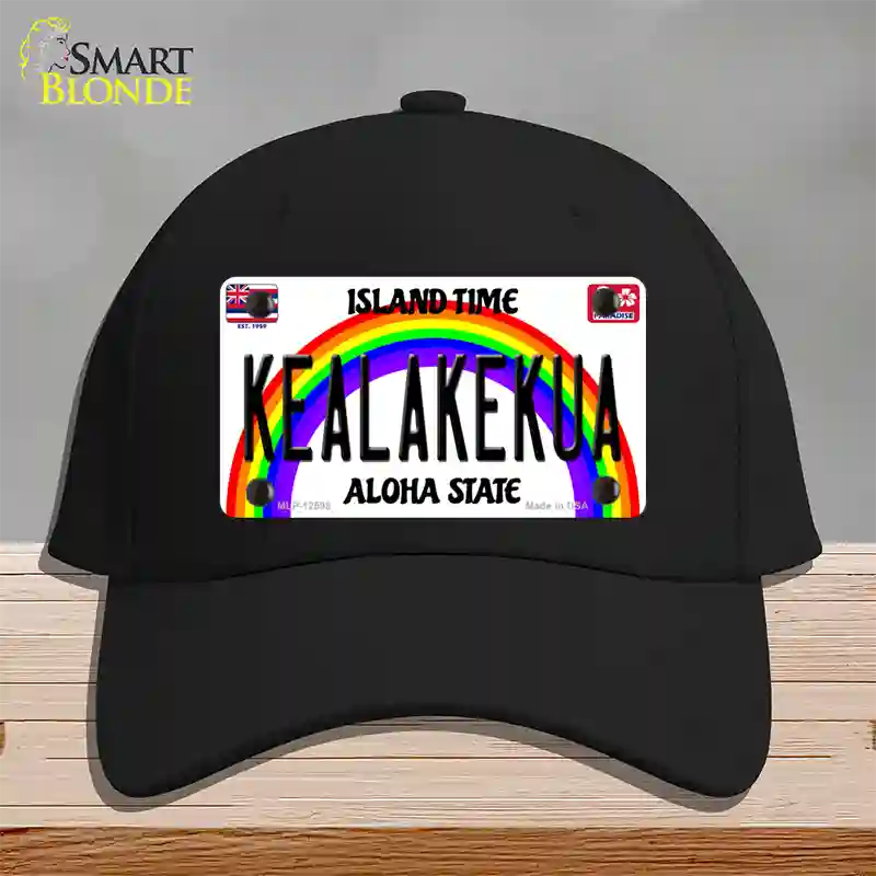 Kealakekua Hawaii Novelty License Plate Hat Cotton / Black