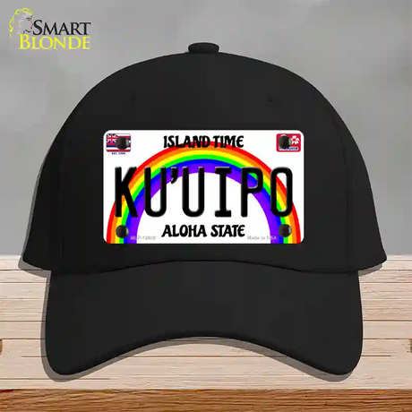 Ku Uipo Hawaii Novelty License Plate Hat Cotton / Black