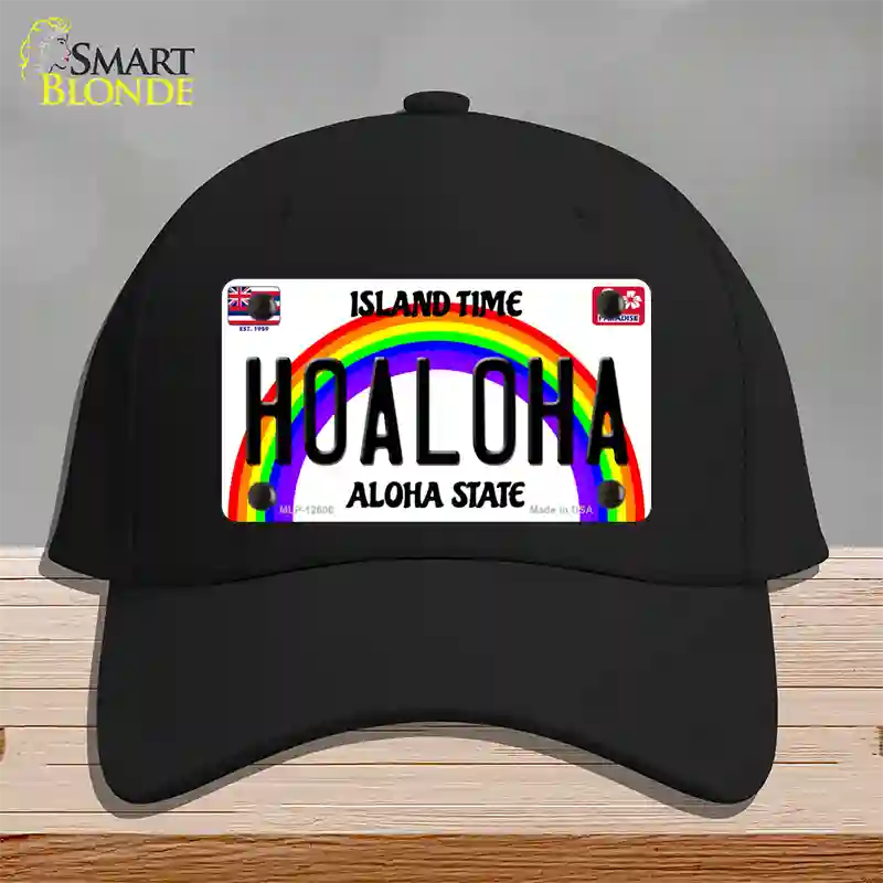 Hoaloha Hawaii Novelty License Plate Hat Cotton / Black