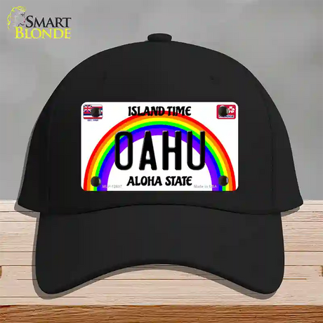 Oahu Hawaii Novelty License Plate Hat Cotton / Black