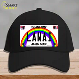 Lanai Hawaii Novelty License Plate Hat Cotton / Black