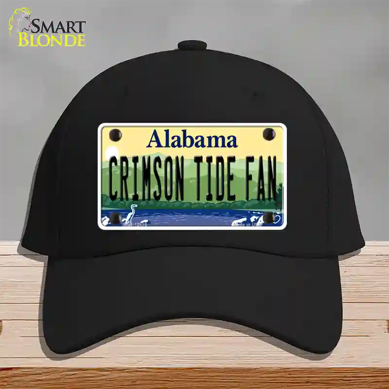 Crimson Tide Fan Novelty License Plate Hat Cotton / Black