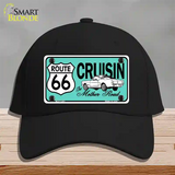 Route 66 Retro Cruisin Novelty License Plate Hat Cotton / Black