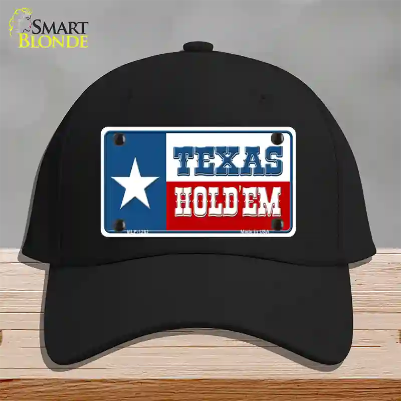 Texas Hold Em Novelty License Plate Hat Cotton / Black