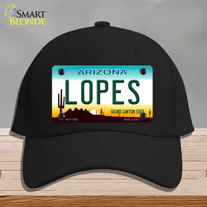 Lopes Novelty License Plate Hat Cotton / Black
