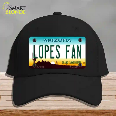 Lopes Fan Novelty License Plate Hat Cotton / Black