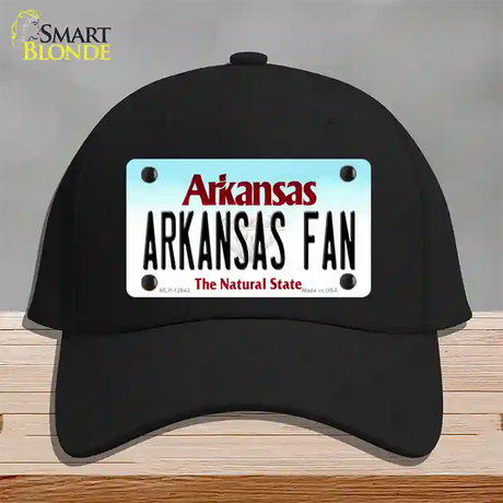 Arkansas Fan Novelty License Plate Hat Cotton / Black