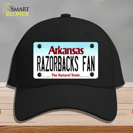 Razorbacks Fan Novelty License Plate Hat Cotton / Black