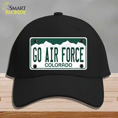 Go Air Force Novelty License Plate Hat Cotton / Black