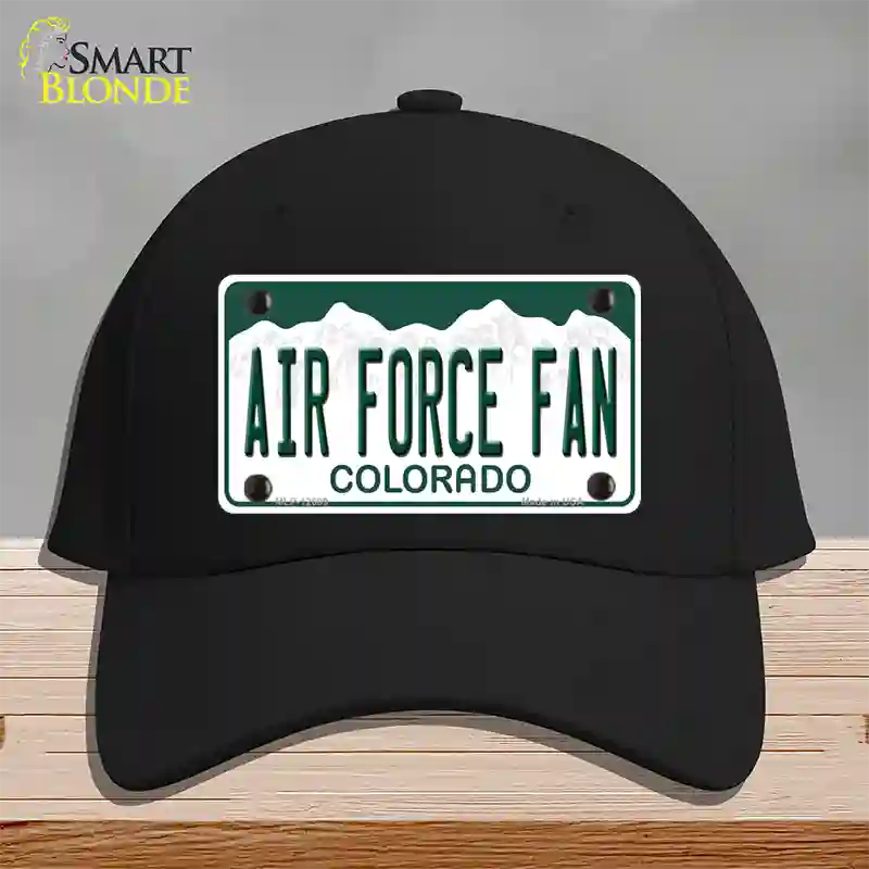 Air Force Fan Novelty License Plate Hat Cotton / Black