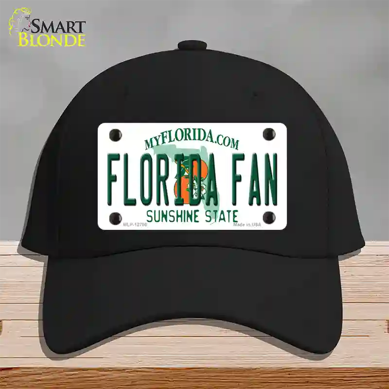 Florida Fan Novelty License Plate Hat Cotton / Black