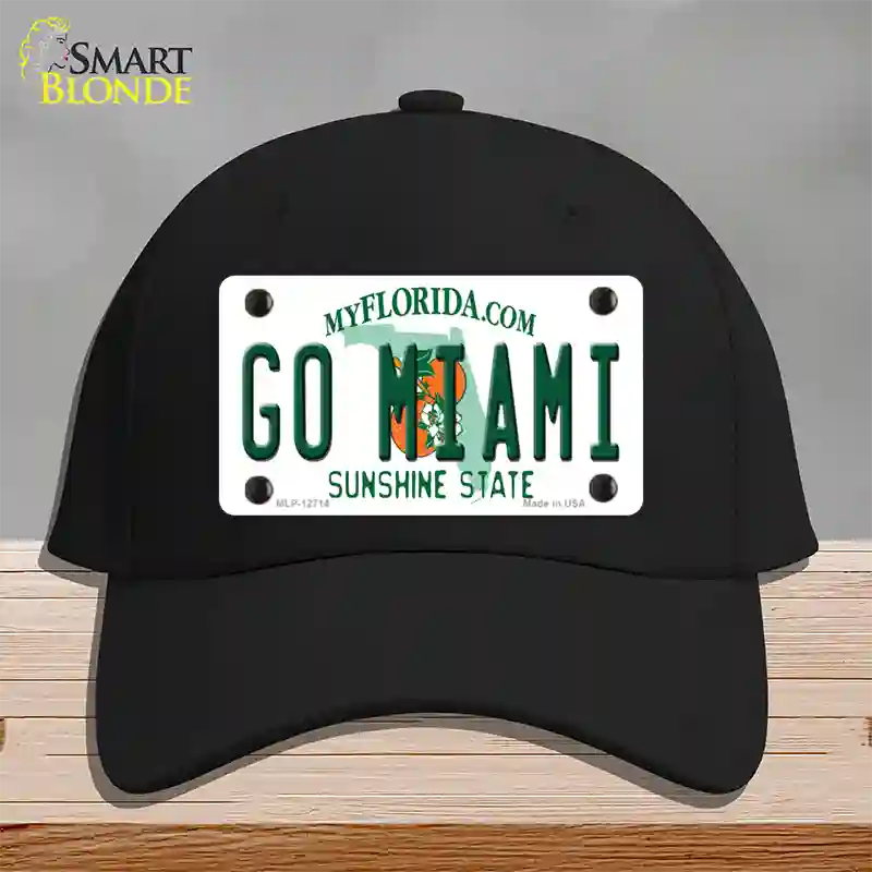 Go Miami Novelty License Plate Hat Cotton / Black