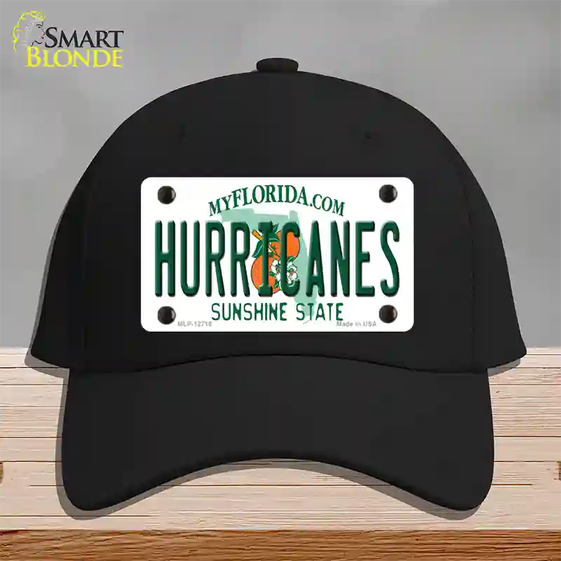 Hurricanes Novelty License Plate Hat Cotton / Black